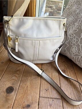 Relic White Faux Leather Crossbody Bag